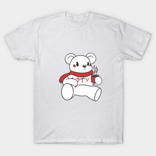 Polar bear with red scarf T-Shirt